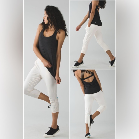 Lululemon Sunset Salutation Crop Leggings Yoga High Rise Ruched Activewear Gym - Picture 5 of 16